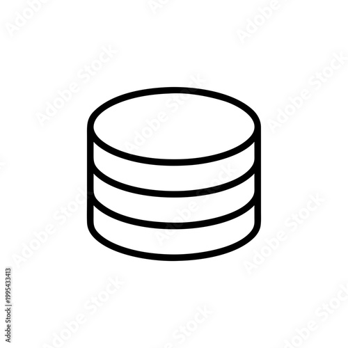 Stack of Coins Line Art Icon Vector
