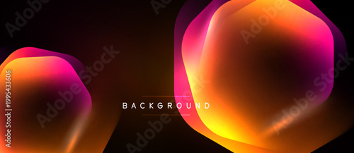 Φωτογραφία Abstract gradients, vibrant colors, flowing shapes dominate dark background