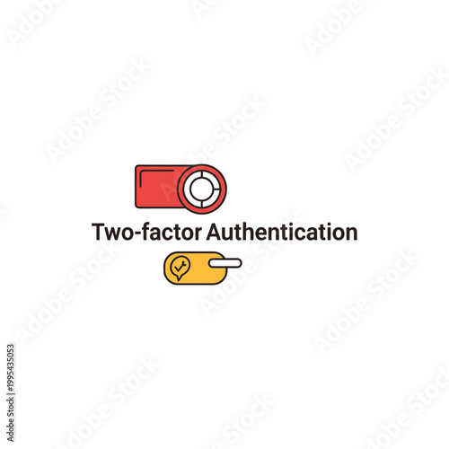 Two-factor authentication security concept vector illustration