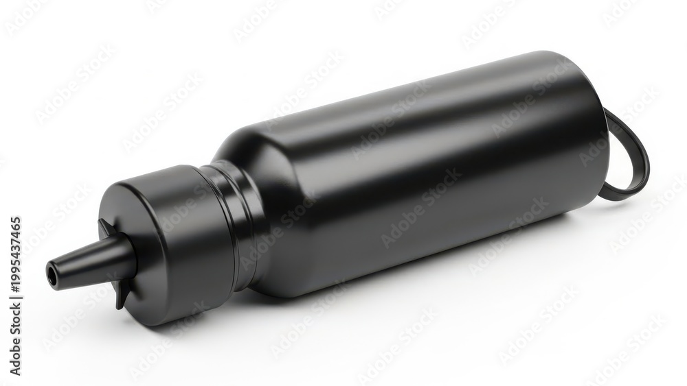 Fototapeta premium Black cylindrical mechanical component