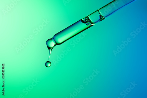 Quadro su tela Pipette dripping serum for microbiome skincare innovation