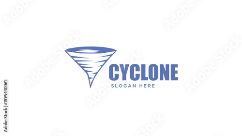 Minimalist Cyclone Tornado Logo Design