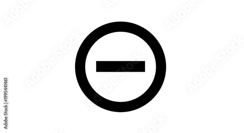 A minimalist vector graphic of a minus sign in a circle