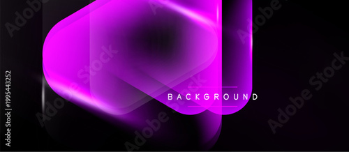 Abstract purple glow. Layers create depth, modern design. Dark background emphasizes vibrant color, simple text label present.