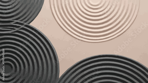 Abstract circular ripple pattern with subtle texture, digital art