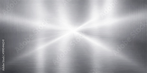 A polished silver brushed metal texture background with a shiny stainless steel surface and industrial grey aluminum plate pattern reflecting light on a textured metallic material