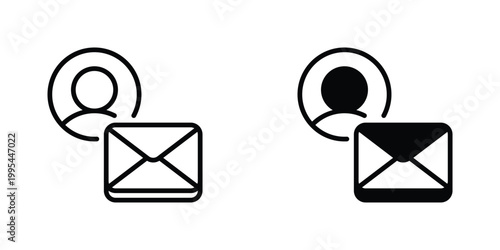 Contact User Vector Line Icon for Communication and Marketing