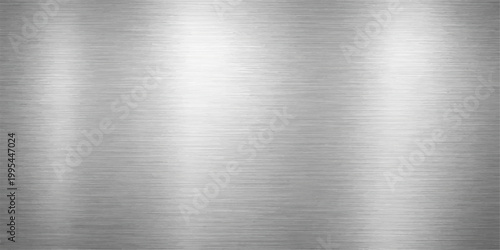 Polished stainless steel plate with a brushed metal texture featuring a shiny silver metallic surface and a grey industrial pattern on an aluminum alloy sheet material