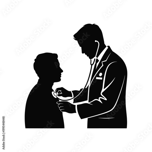 Father and son emotional silhouette family love vector illustration. 