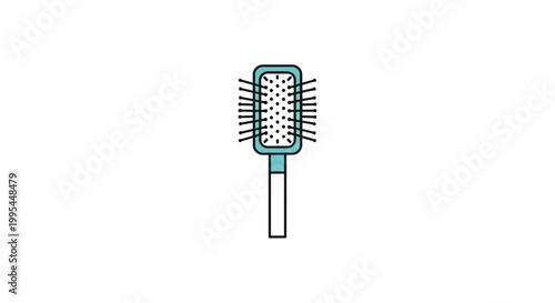 Hairbrush Flat Icon Vector Illustration