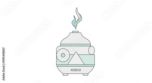 Modern Aroma Diffuser with Gentle Steam Mist, Minimalist Design, Air Humidifier