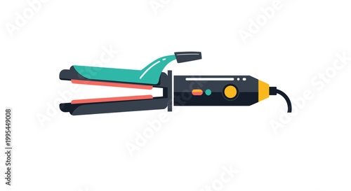 Modern Hair Straightener Flat Iron Stylist Tool Gadget Isolated