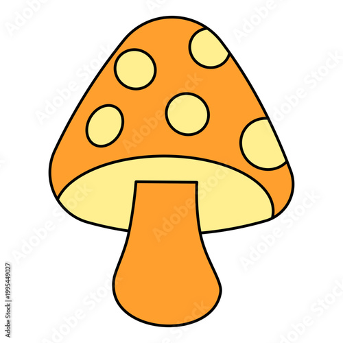 Orange Spotted Mushroom Icon