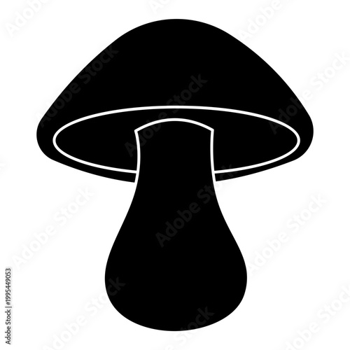 Black Mushroom Fungus Silhouette