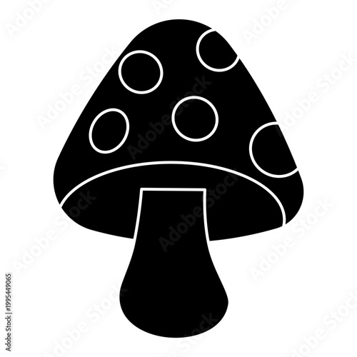Spotted Mushroom Solid Icon