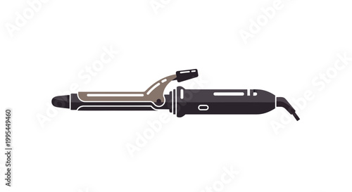 Professional Curling Iron for Hair Styling, Beauty Tool, Isolated on White