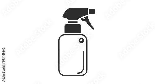Spray bottle icon, cleaning, hygiene, household, simple vector graphic