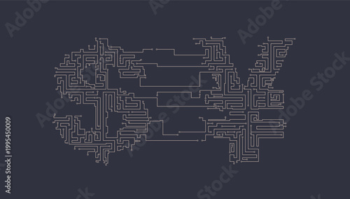 Electronic technology circuits connect the US dollar symbol and the RMB symbol for economic cooperation