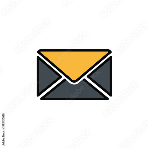 Email icon with yellow envelope.