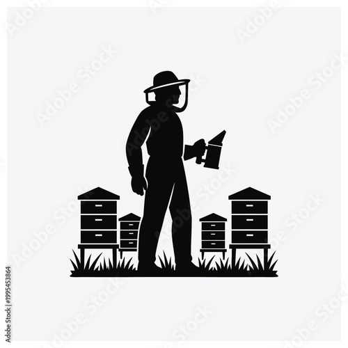 Silhouette of a police officer investigating crime with stacked evidence boxes.
