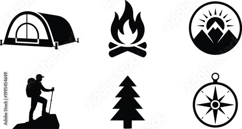 Discover the thrill of the wilderness with these essential camping symbols.