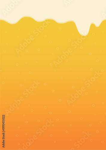 泡がとろりと垂れる美味しそうなビールの縦型背景