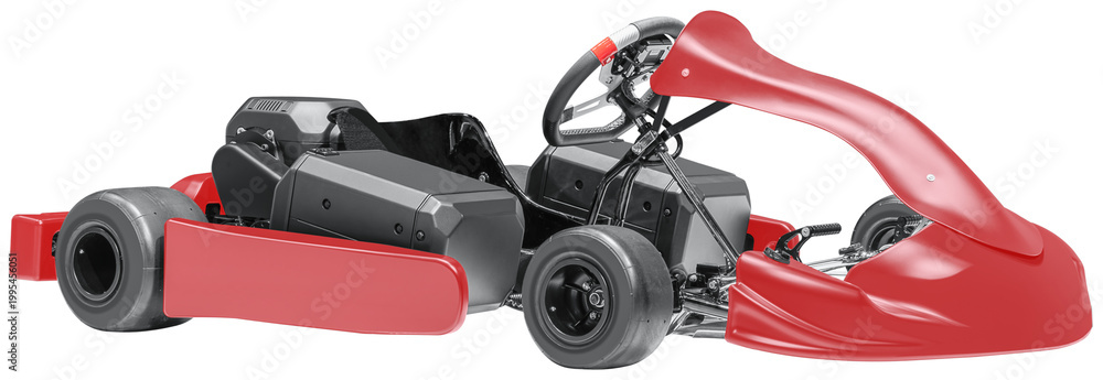 Fototapeta premium Mock up red racing go kart
