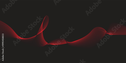 Abstract Red Swirls of Light on Dark Background.