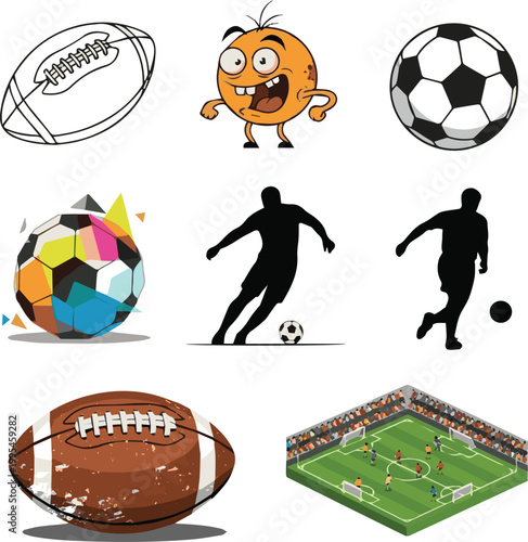 set of soccer players