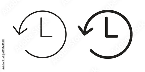 Photos Past time icon collection on white background. Vector icon art.