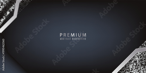 Luxury Silver Glitter Background with Sparkling Bokeh Lights and Metallic Texture. Modern creative trendy design in vector illustration