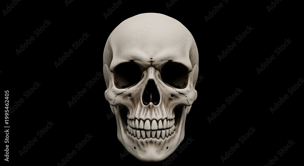 Fototapeta premium Close-up human skull render