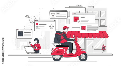 Last Mile Logistics and Food Delivery Service via Scooter App