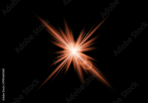 A dynamic starburst explosion is a fiery and radiant light effect