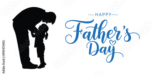 A heartwarming father's day silhouette a father's love and affection displayed