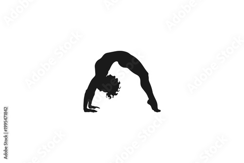 Woman in Flexibility Bridge or Backbend Yoga Pose