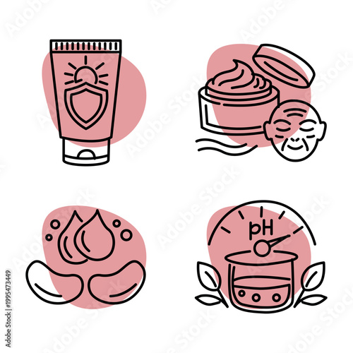 Icons sunscreen anti-wrinkle cream eye patches with hyaluronic acid optimal pH balance