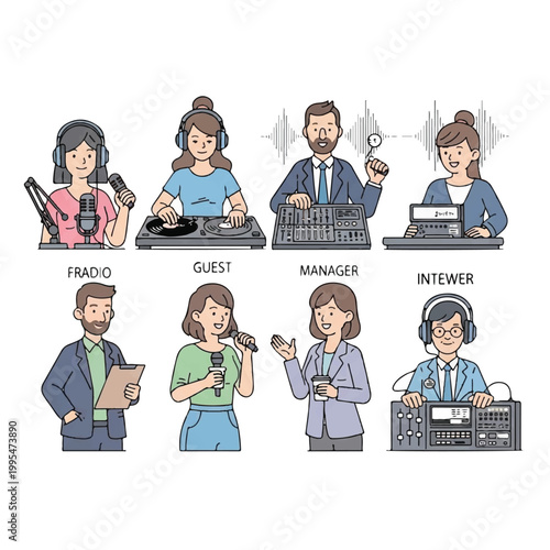 Radio station staff and management team.