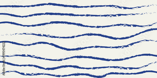 Seamless sailor vest stripes pattern. Hand brush crayon chalk drawn textured distressed uneven doodle grunge rough wavy stripes streaks bars strokes. Retro striped background