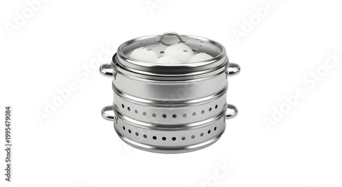 Stainless Steel Two Tier Food Steamer Pot for Healthy Cooking.