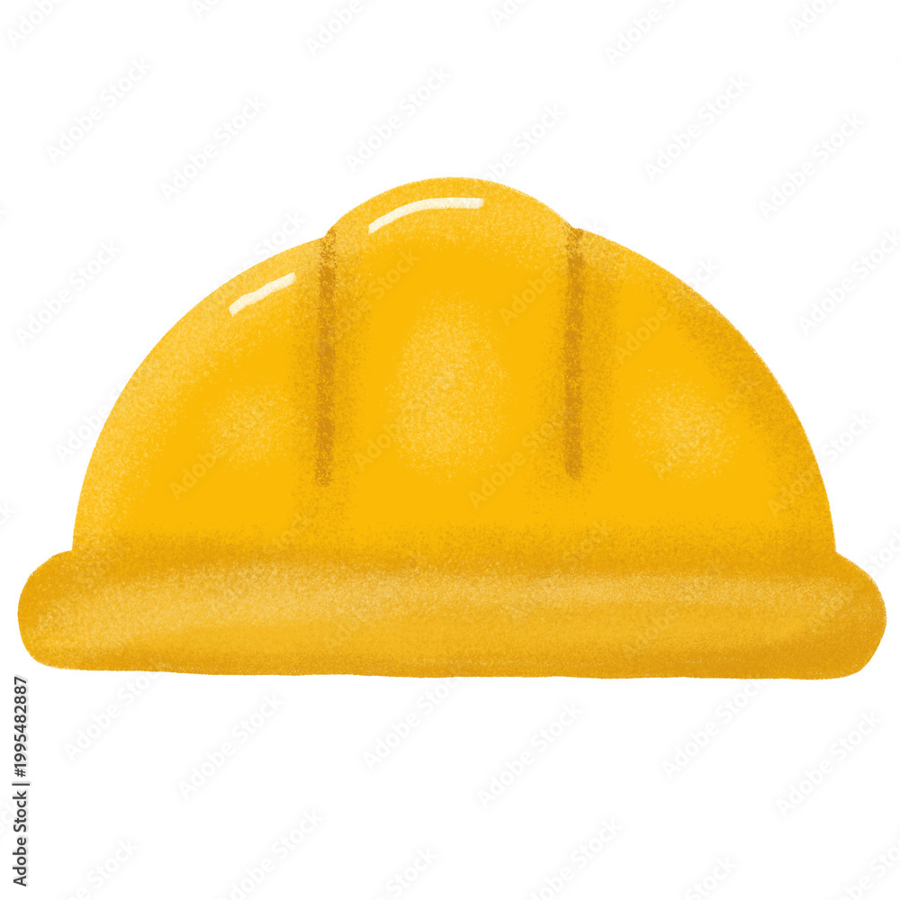 Fototapeta premium yellow helmet isolated on white