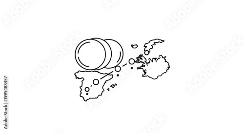 Black and white soap bubbles floating.