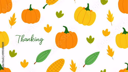 Fresh tangerines and autumn leaves scattered on a surface