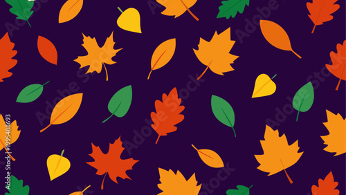 Autumn leaves scattered in a vibrant display of colors