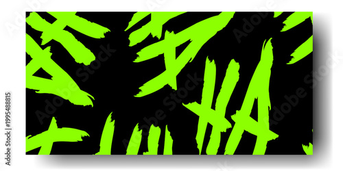 Lime green joker laughing text on black background. Aggressive gritty "HA HA" font for Halloween and comic designs. Vector Illustration