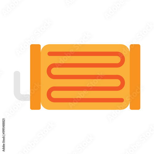 Condenser Tube Vector Flat Icon Design