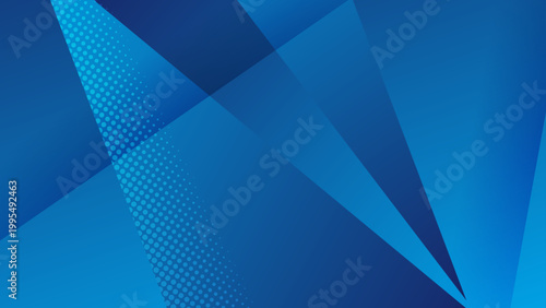 High tech blue abstract background featuring sharp geometric shapes and a creative halftone dot pattern for modern design