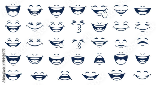 Collection of various emoticon faces.