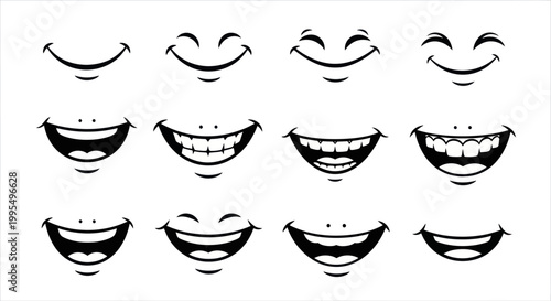 Collection of various smiling faces.