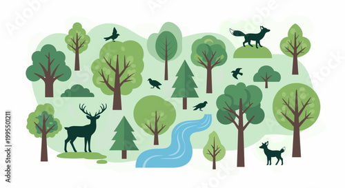 A vibrant, simplified tree illustration evoking growth, nature, and a sense of calm – ideal for eco-conscious marketing or website design.